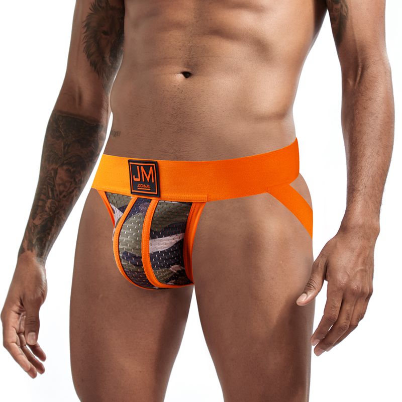 Men's JOCKMAIL JM233 - Camouflage Jockstrap Orange