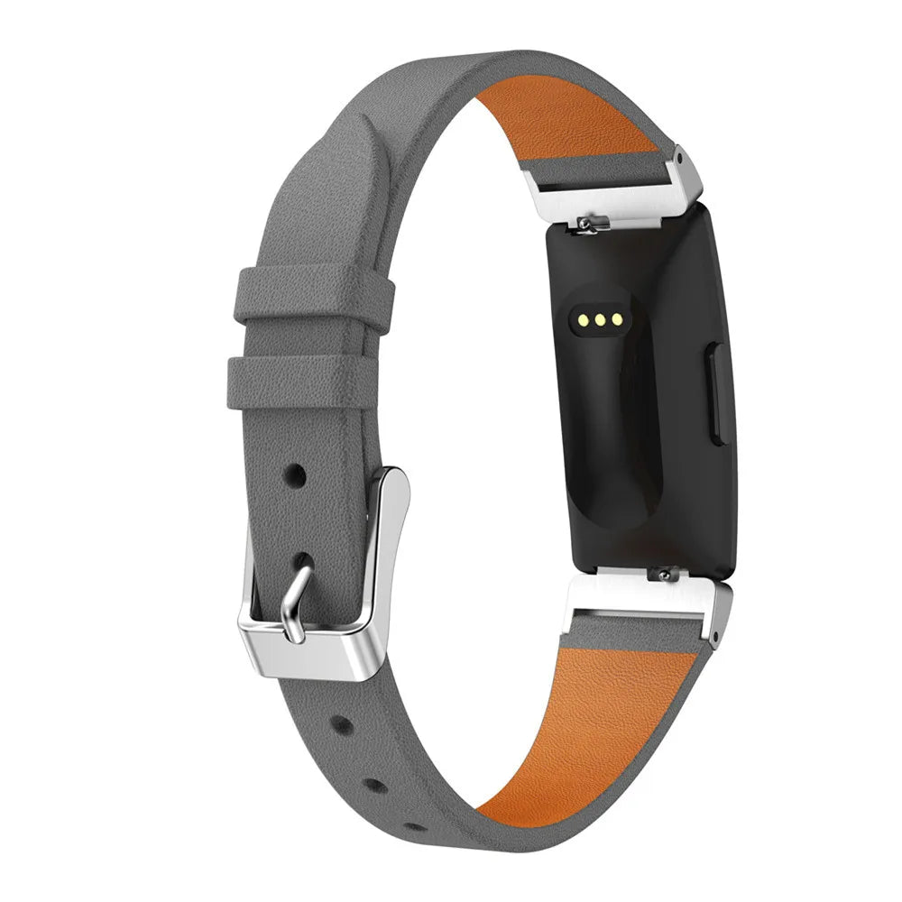 Fitbit Inspire 2, 1, HR Leather Band - Stylish, Comfortable, Durable