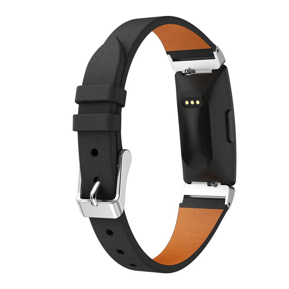 Fitbit Inspire 2, 1, HR Leather Band - Stylish, Comfortable, Durable