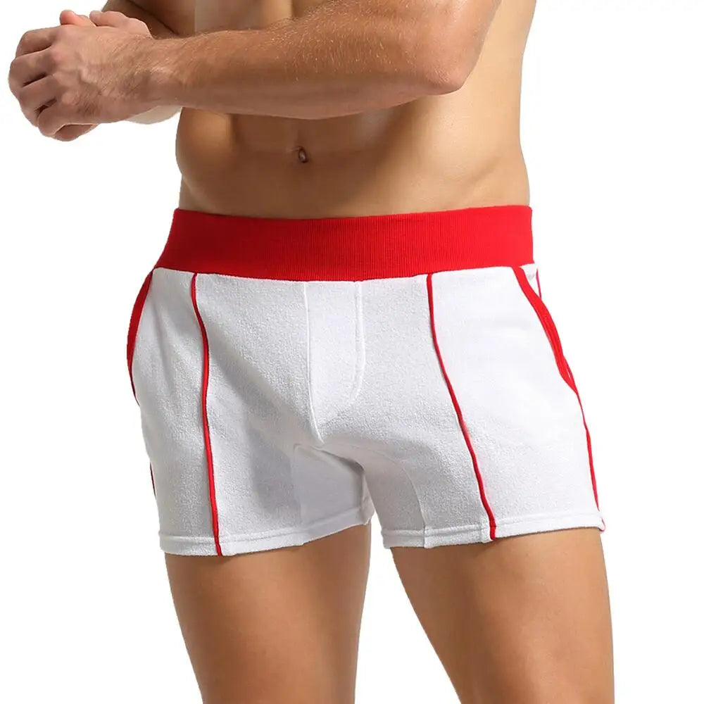 SEOBEAN Men's Pajamas Sleep Bottoms Boxer Shorts Loungewear Men Underwear Home Pants Shorts Gym Fitness Shorts