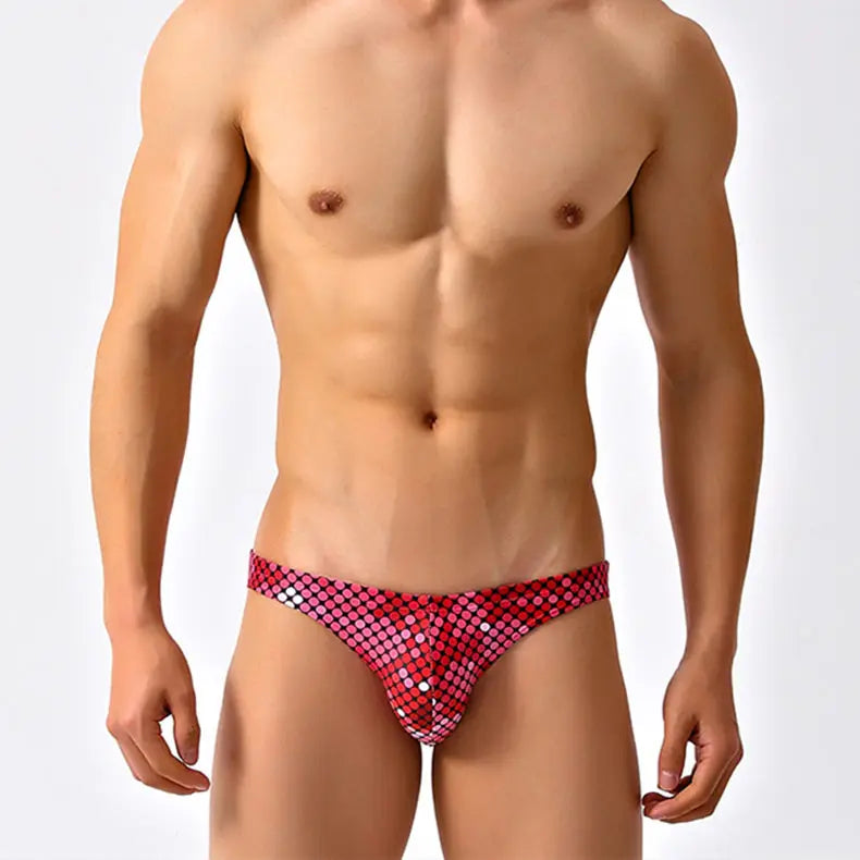 Red Disco Low Cut Swim Brief