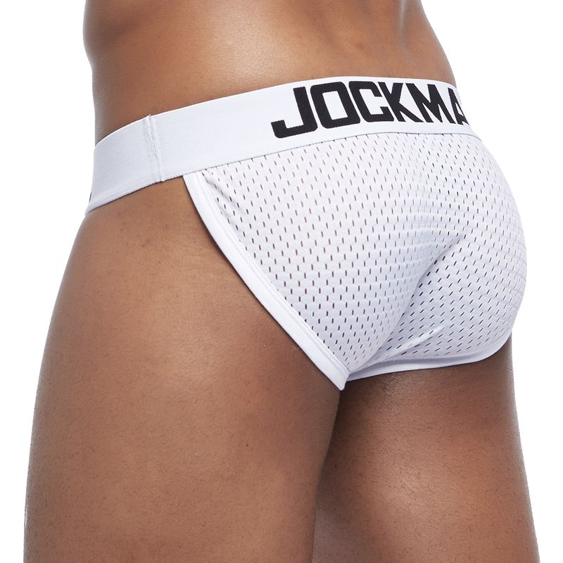 Jockmail White Underwear Men Underwear Breathable Mesh