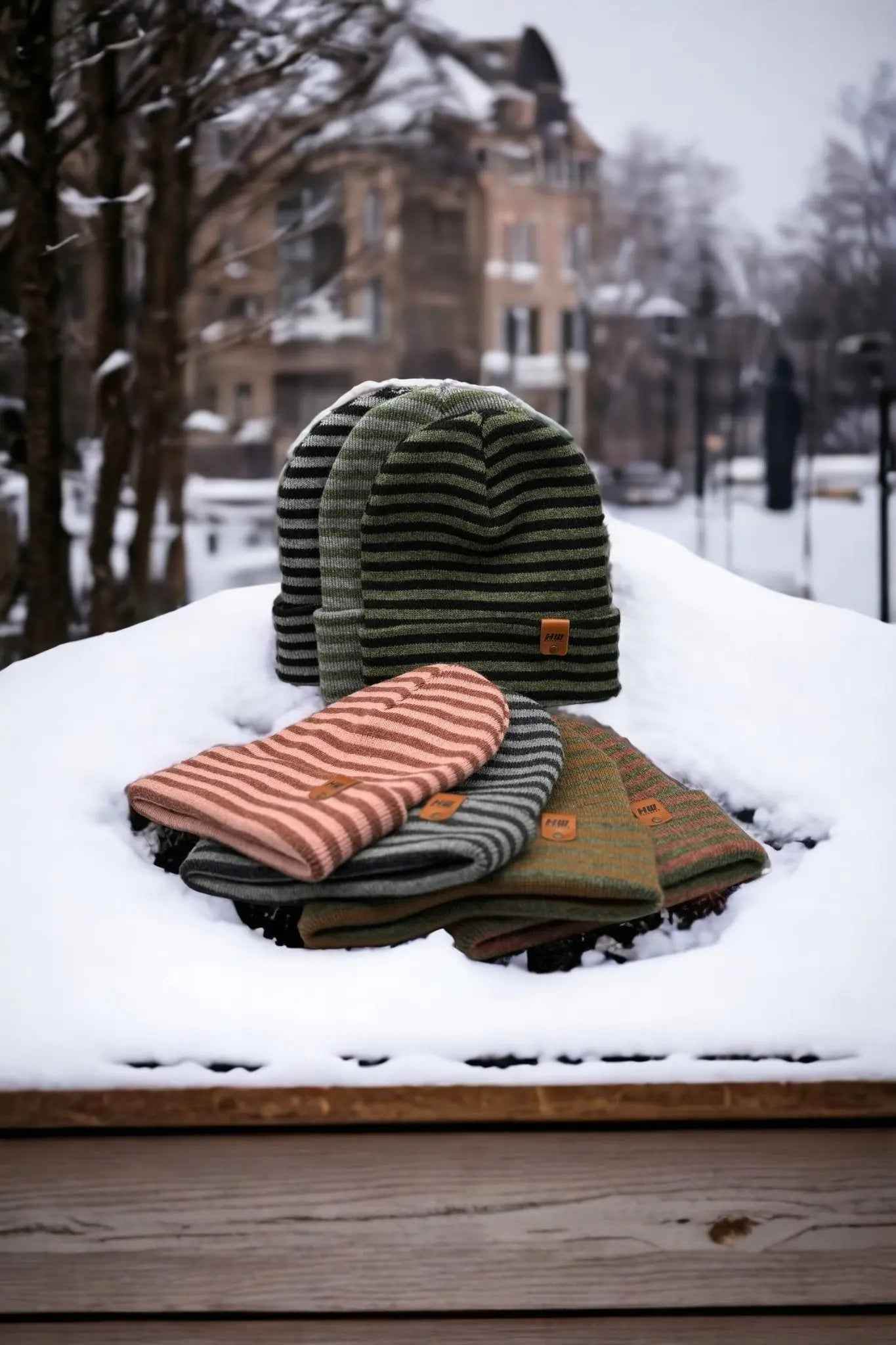 HAAKWEAR Traditional Classic RORO Cuffed Beanie / Hat - Black / Gray, Made in USA