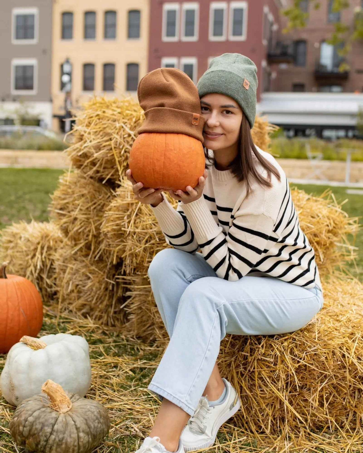 HAAKWEAR Traditional Knit Cuffed Classic Beanie / Hat - Forest Green, Made in USA