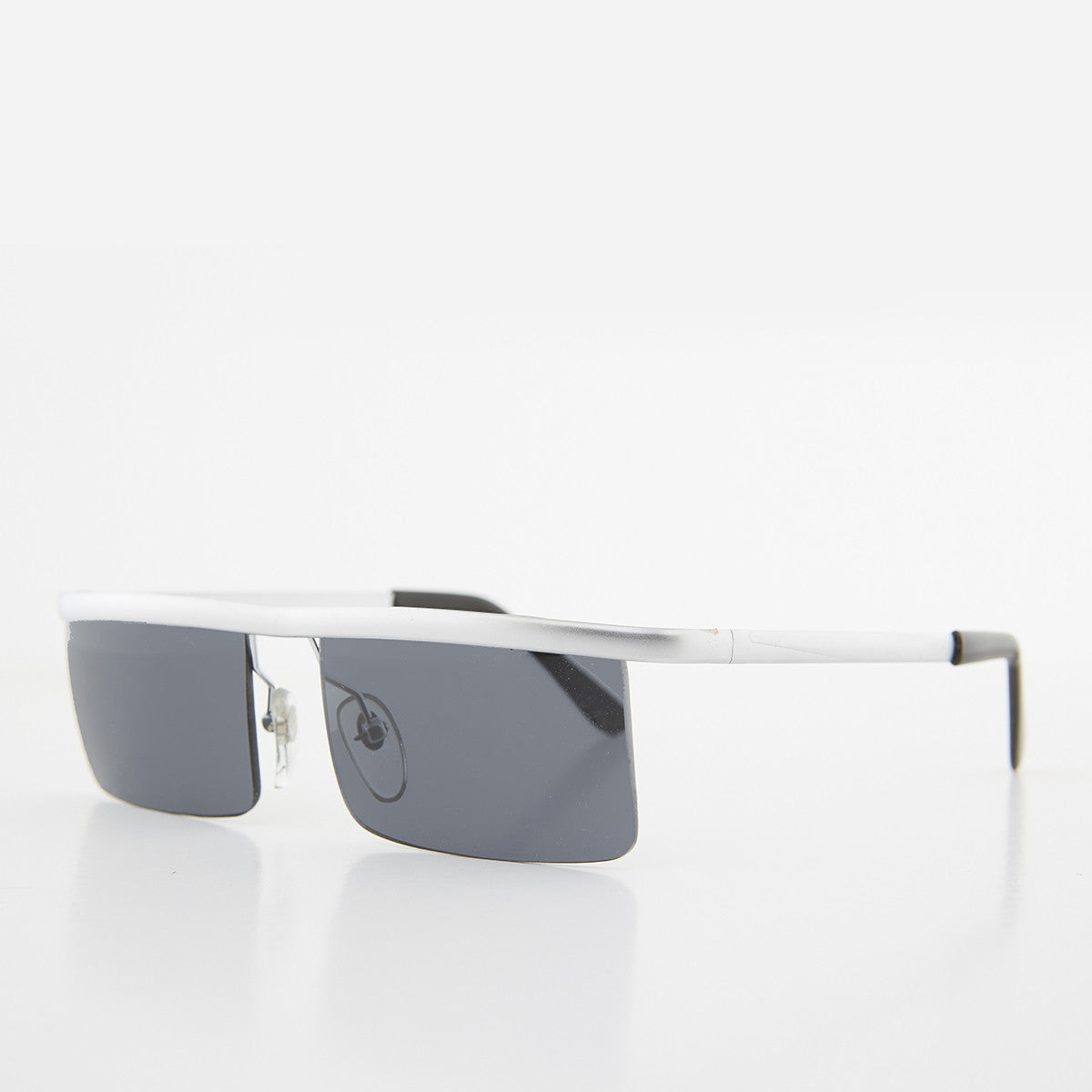 Futuristic Metal Rectangular Vintage Sunglass - Hans