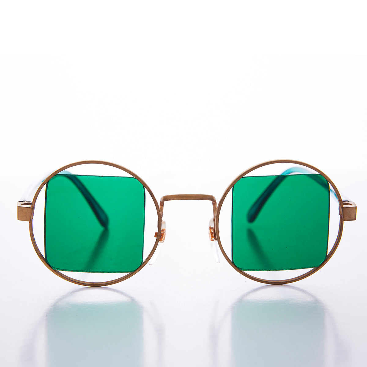 Gold Psychedelic Round Sunglasses - Haze 2