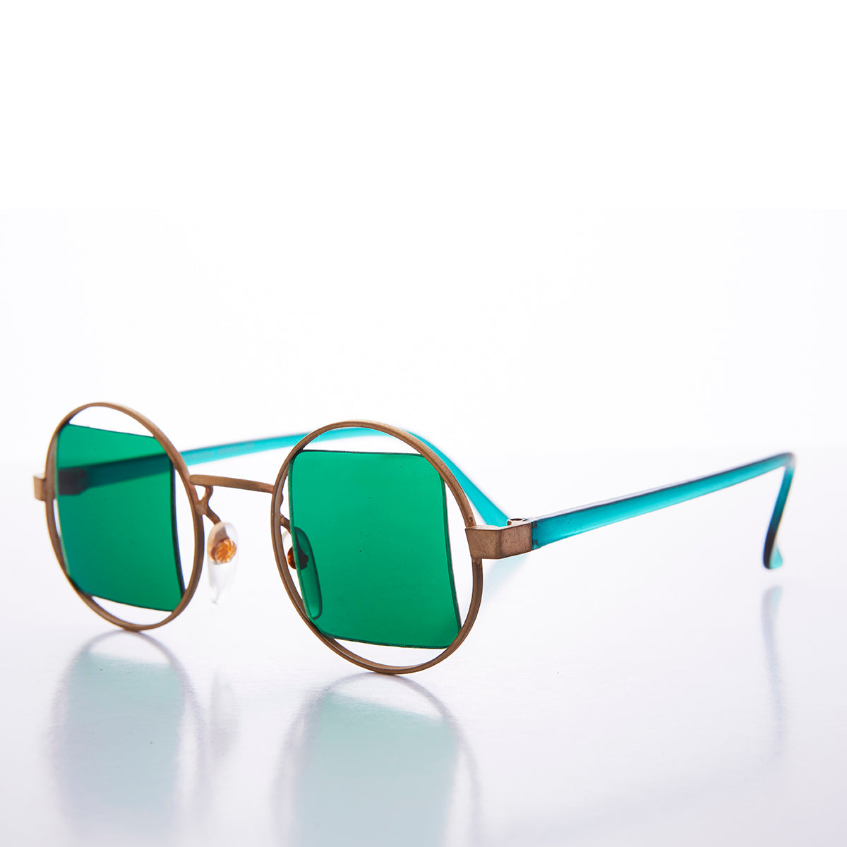 Gold Psychedelic Round Sunglasses - Haze 2