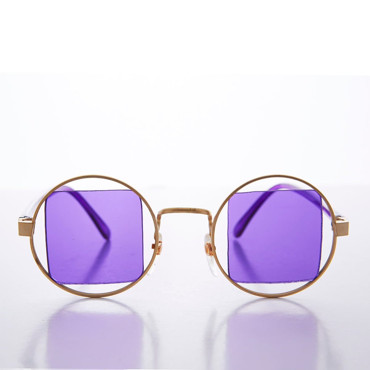Gold Psychedelic Round Sunglasses - Haze 2
