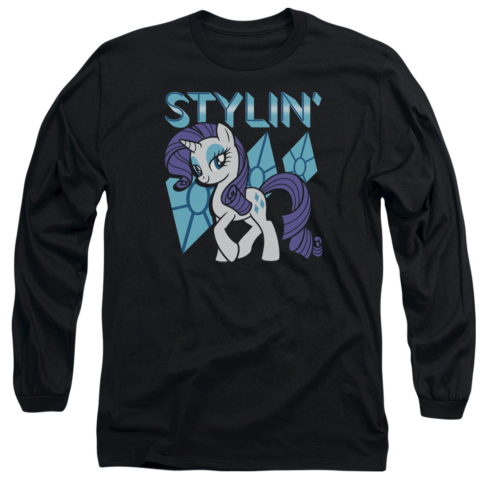 My Little Pony Tv Stylin Mens Long Sleeve Shirt Black Officially Licensed