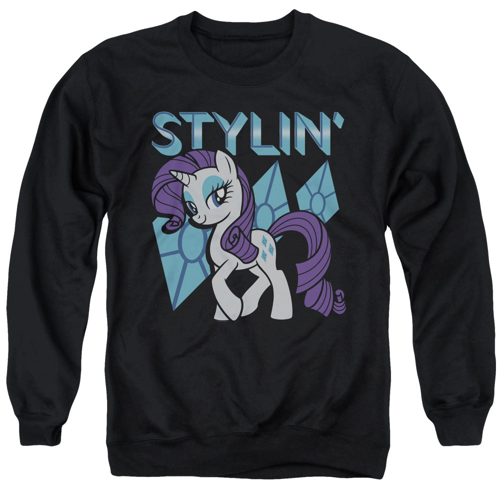My Little Pony Tv Stylin Mens Crewneck Sweatshirt Black Officially Licensed