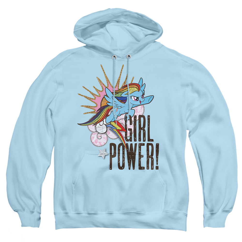 My Little Pony Tv Girl Power Mens Hoodie Light Blue Officially Licensed
