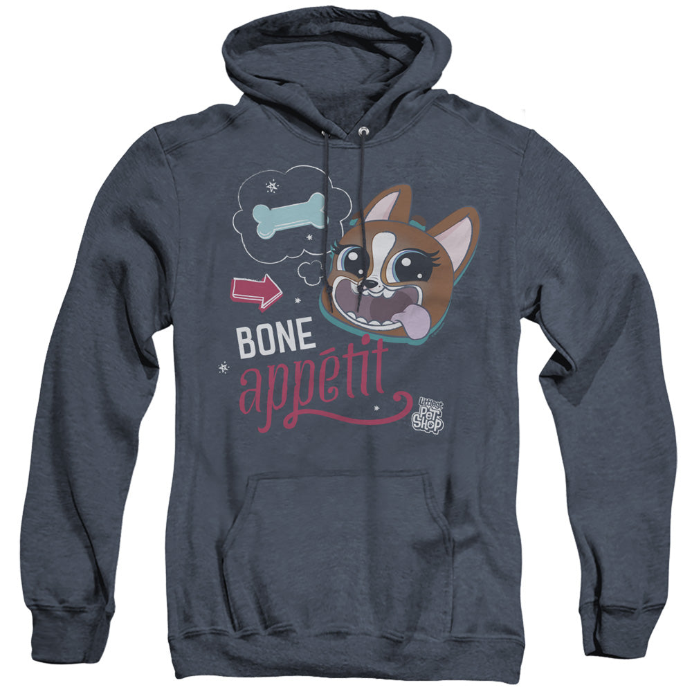 Littlest Pet Shop Bone Appetit Mens Heather Hoodie Navy Officially Licensed