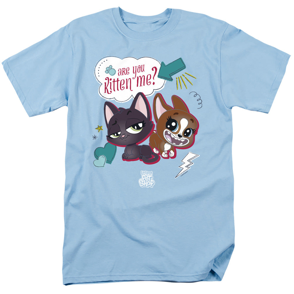 Littlest Pet Shop Are You Kitten Me Mens T Shirt Light Blue Officially Licensed