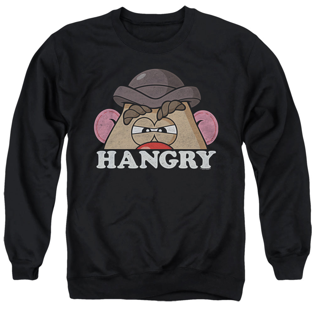 Mr Potato Head Hangry Mens Crewneck Sweatshirt Black Officially Licensed
