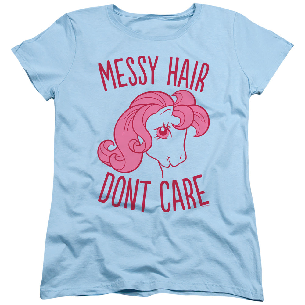 My Little Pony Retro Messy Hair Womens T Shirt Light Blue Officially Licensed
