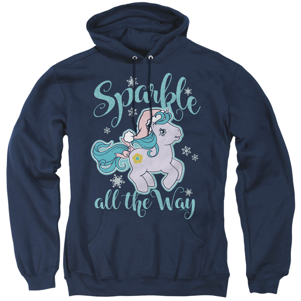 My Little Pony Retro Sparkle All the Way Mens Hoodie Navy Blue Officially Licensed