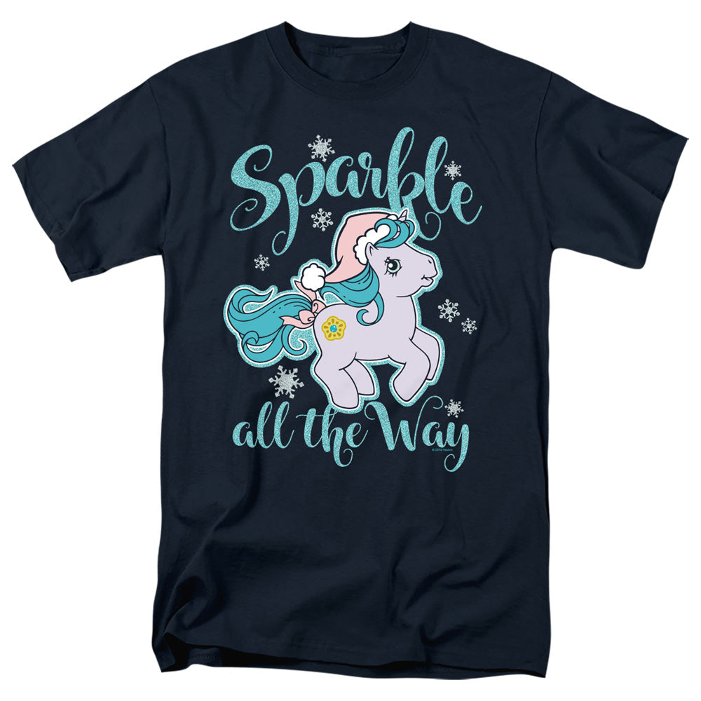 My Little Pony Retro Sparkle All The Way Mens T Shirt Navy Officially Licensed