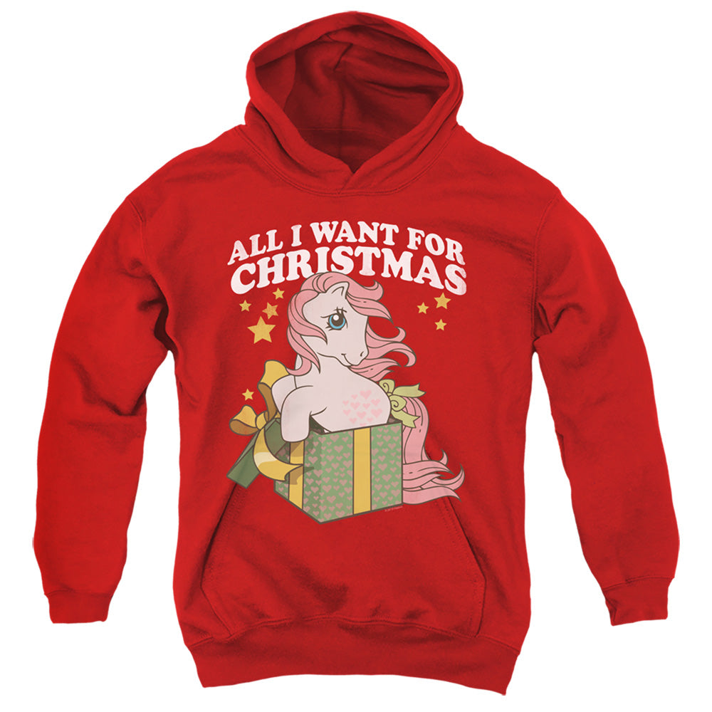 My Little Pony Retro All I Want Kids Youth Hoodie Red Officially Licensed