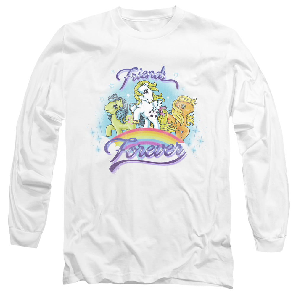 My Little Pony Retro Friends Forever Mens Long Sleeve Shirt White Officially Licensed