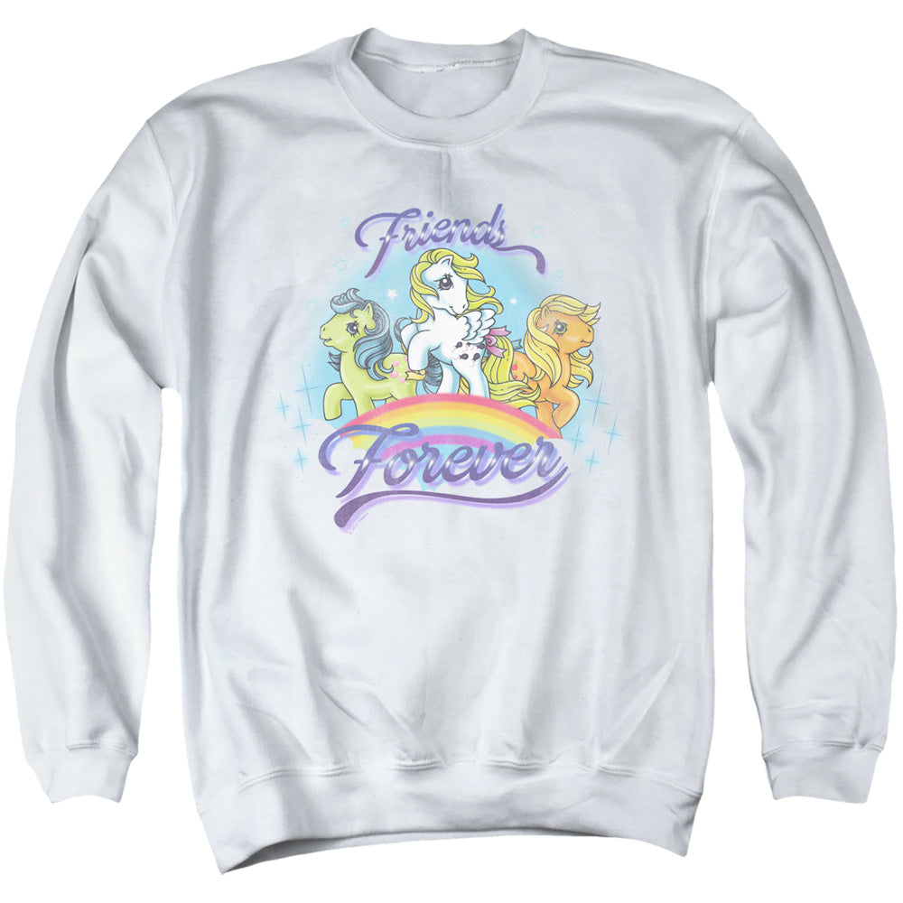 My Little Pony Retro Friends Forever Mens Crewneck Sweatshirt White Officially Licensed