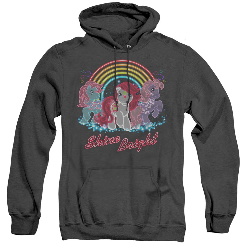 My Little Pony Retro Neon Ponies Mens Heather Hoodie Black Officially Licensed