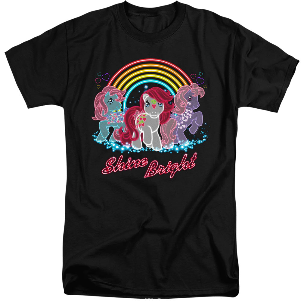 My Little Pony Retro Neon Ponies Mens Tall T Shirt Black Officially Licensed