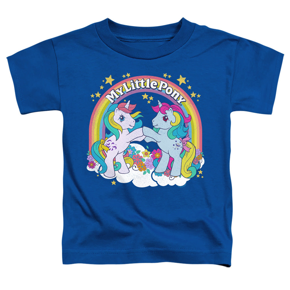 My Little Pony Retro Unicorn Fist Bump Toddler Kids Youth T Shirt Royal Blue Officially Licensed