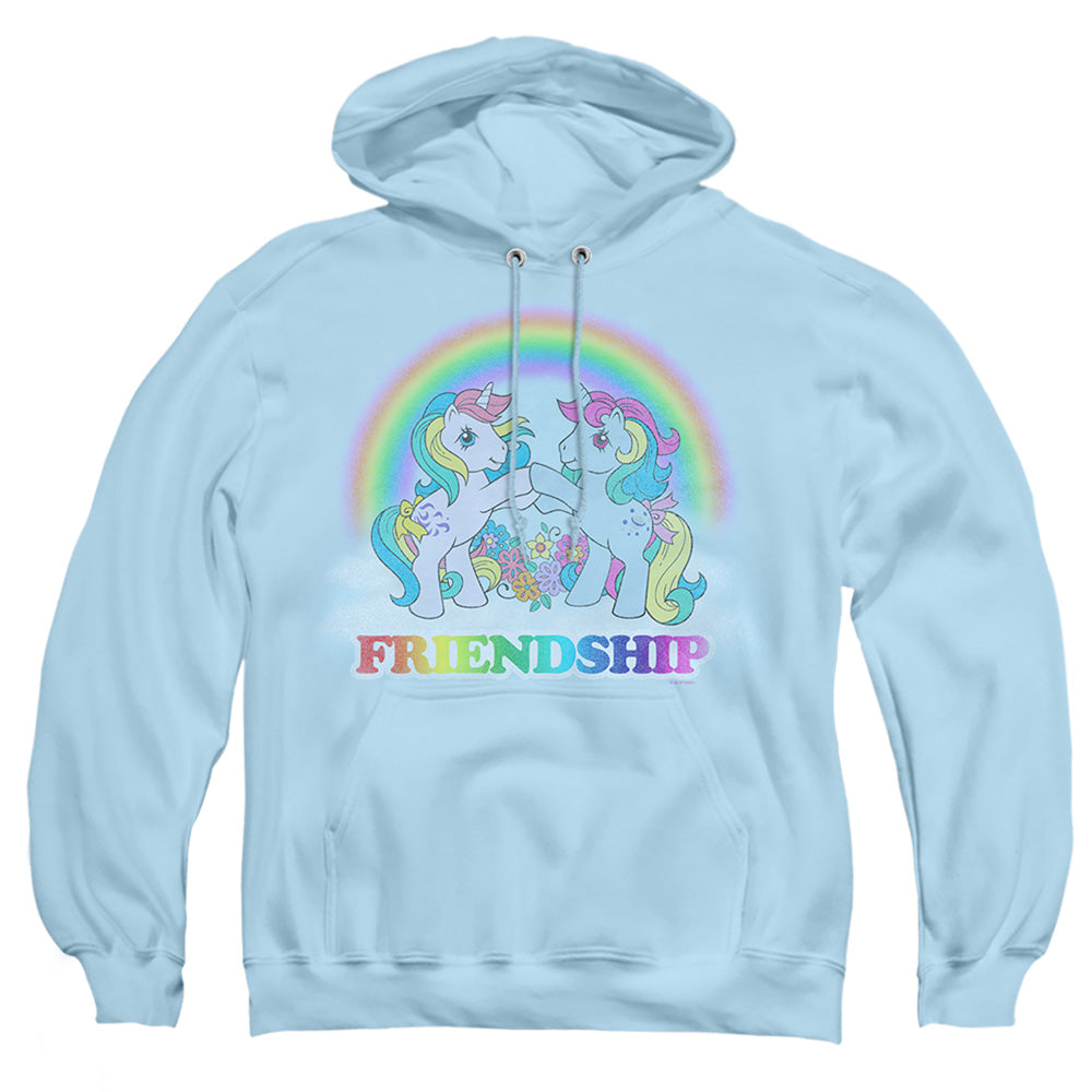 My Little Pony Retro Friendship Mens Hoodie Light Blue Officially Licensed