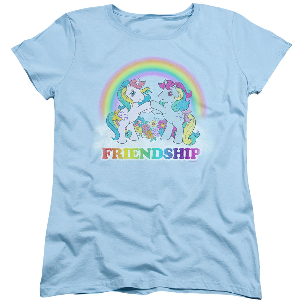 My Little Pony Retro Friendship Womens T Shirt Light Blue Officially Licensed