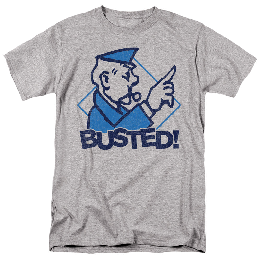 Monopoly Busted Mens T Shirt Athletic Heather Officially Licensed