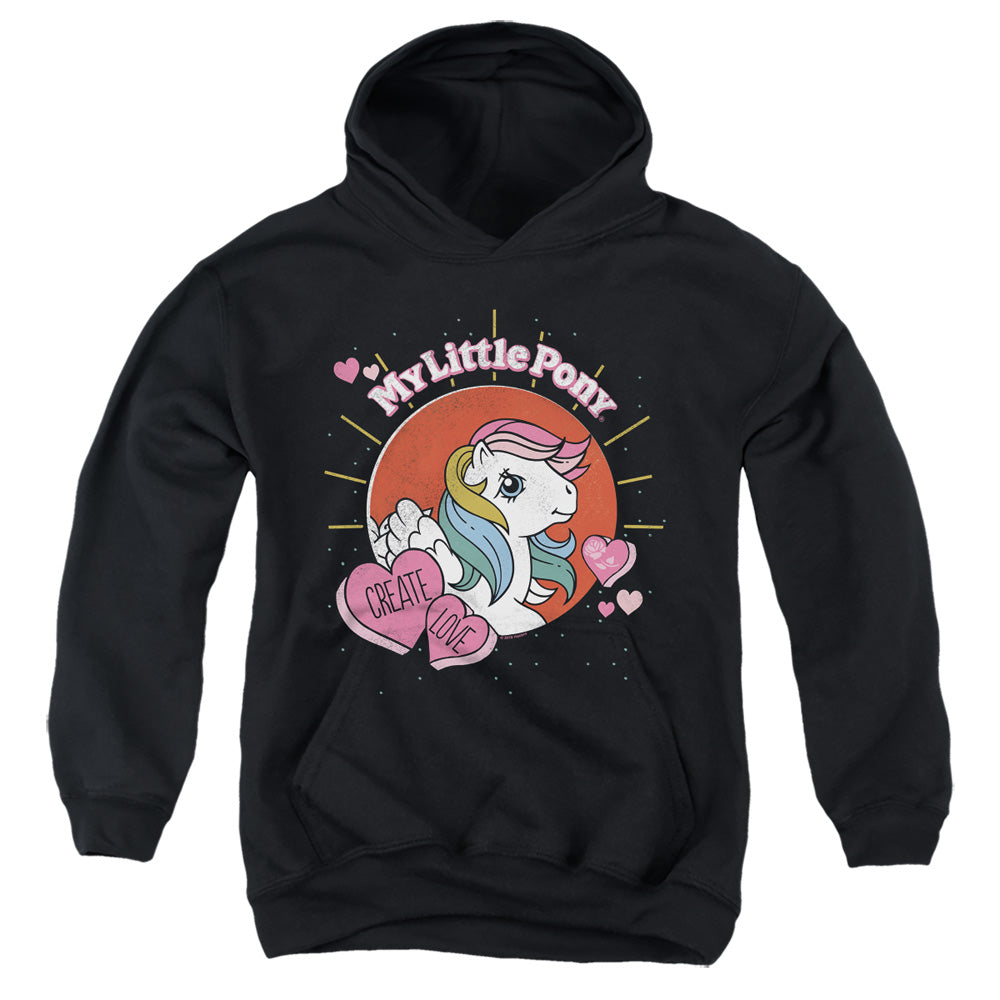 My Little Pony Retro Create Love Kids Youth Hoodie Black Officially Licensed