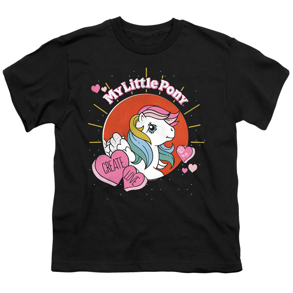 My Little Pony Retro Create Love Kids Youth T Shirt Black Officially Licensed
