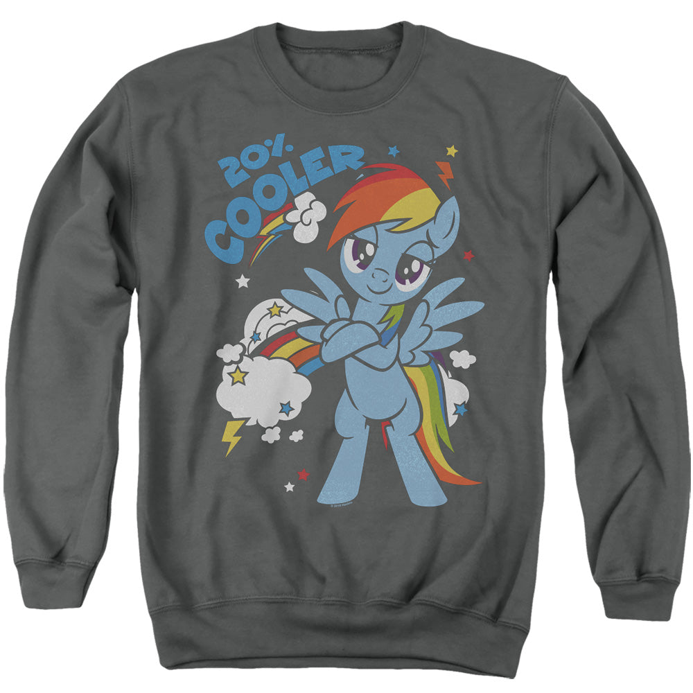 My Little Pony Tv 20 Percent Cooler Mens Crewneck Sweatshirt Charcoal Officially Licensed