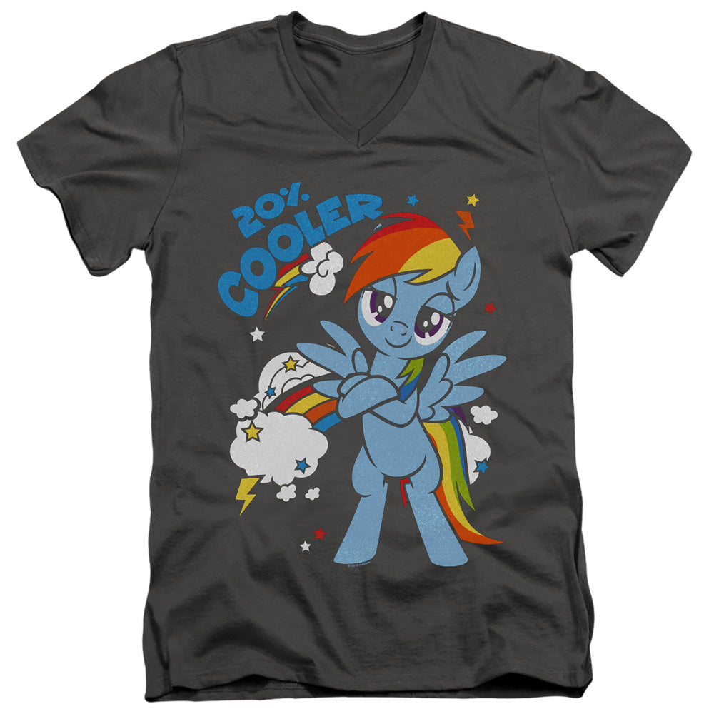 My Little Pony Tv 20 Percent Cooler Mens Slim Fit V-Neck T Shirt Charcoal Officially Licensed