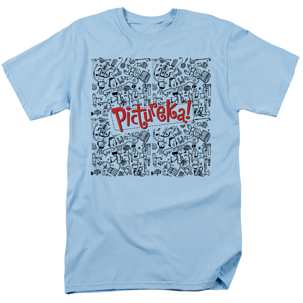 Pictureka Line Work Mens T Shirt Light Blue Officially Licensed