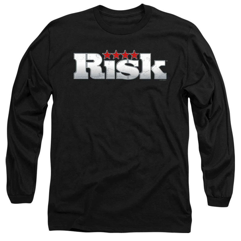 Risk Logo Mens Long Sleeve Shirt Black Officially Licensed
