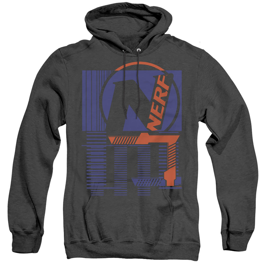 Nerf Grid Mens Heather Hoodie Black Officially Licensed