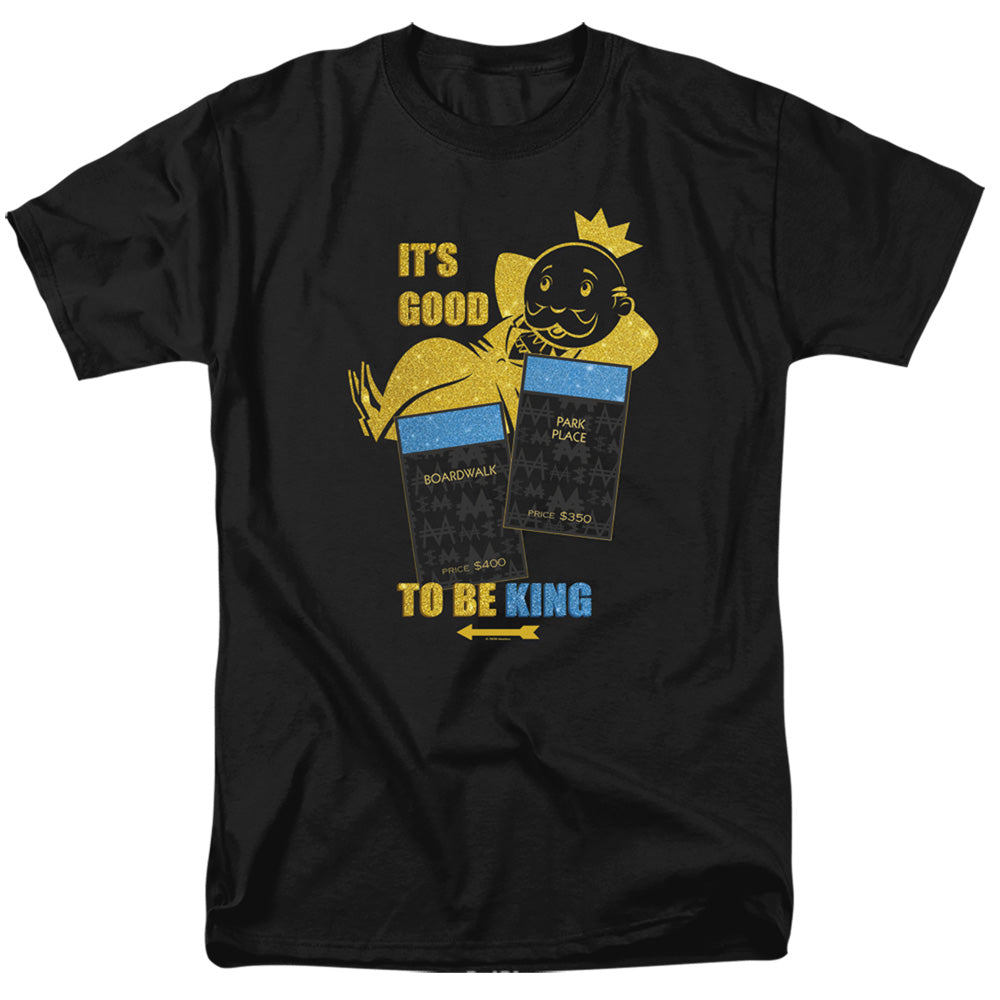 Monopoly Its Good To Be King No Logo Mens T Shirt Black Officially Licensed