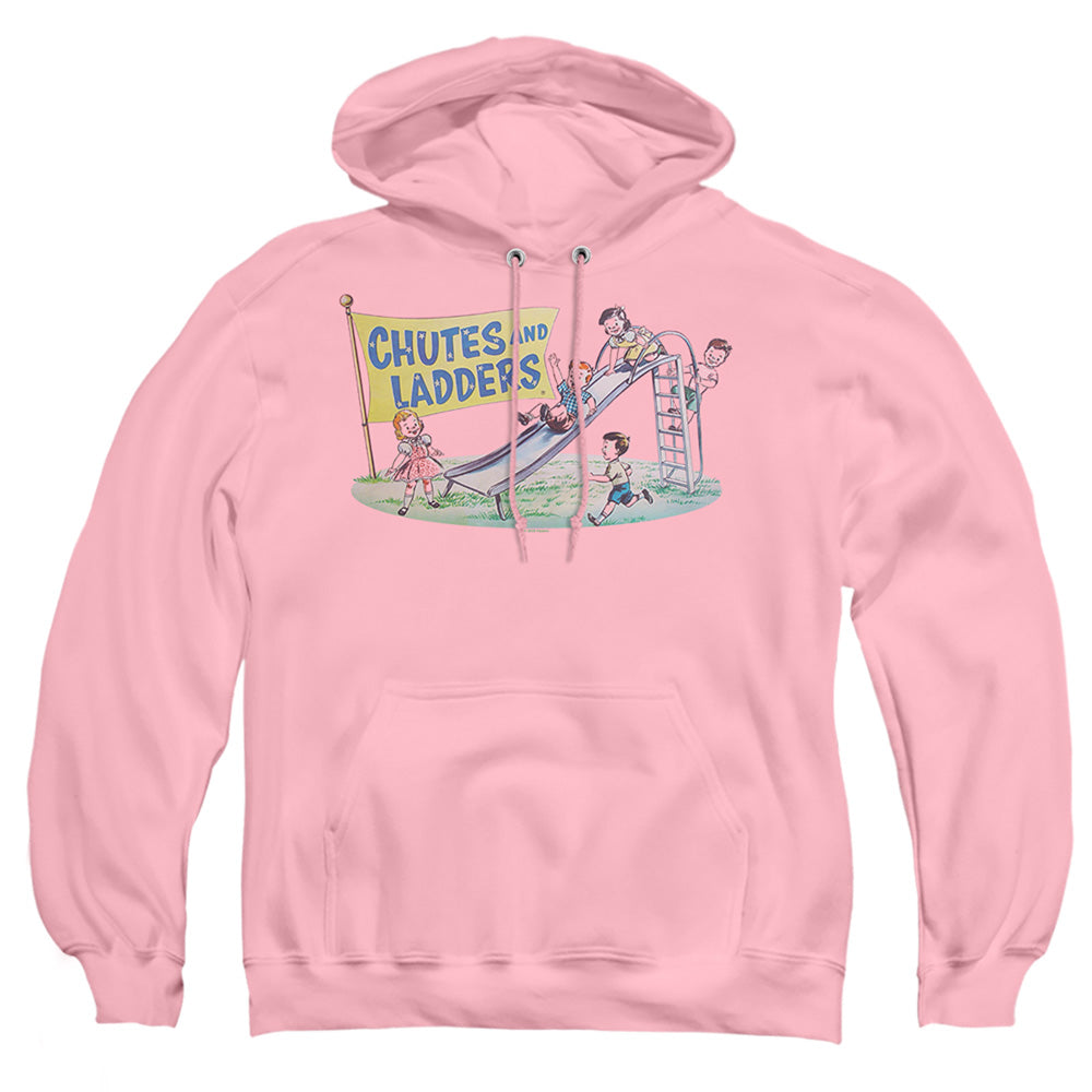 Chutes And Ladders Old School Mens Hoodie Pink Officially Licensed