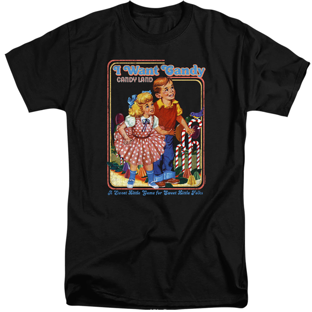 Candy Land I Want Candy Mens Tall T Shirt Black Officially Licensed