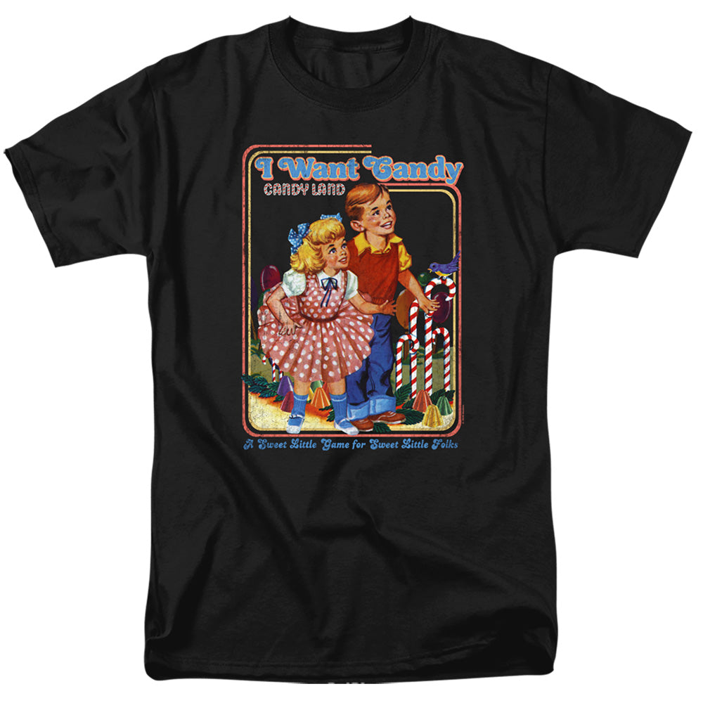 Candy Land I Want Candy Mens T Shirt Black Officially Licensed