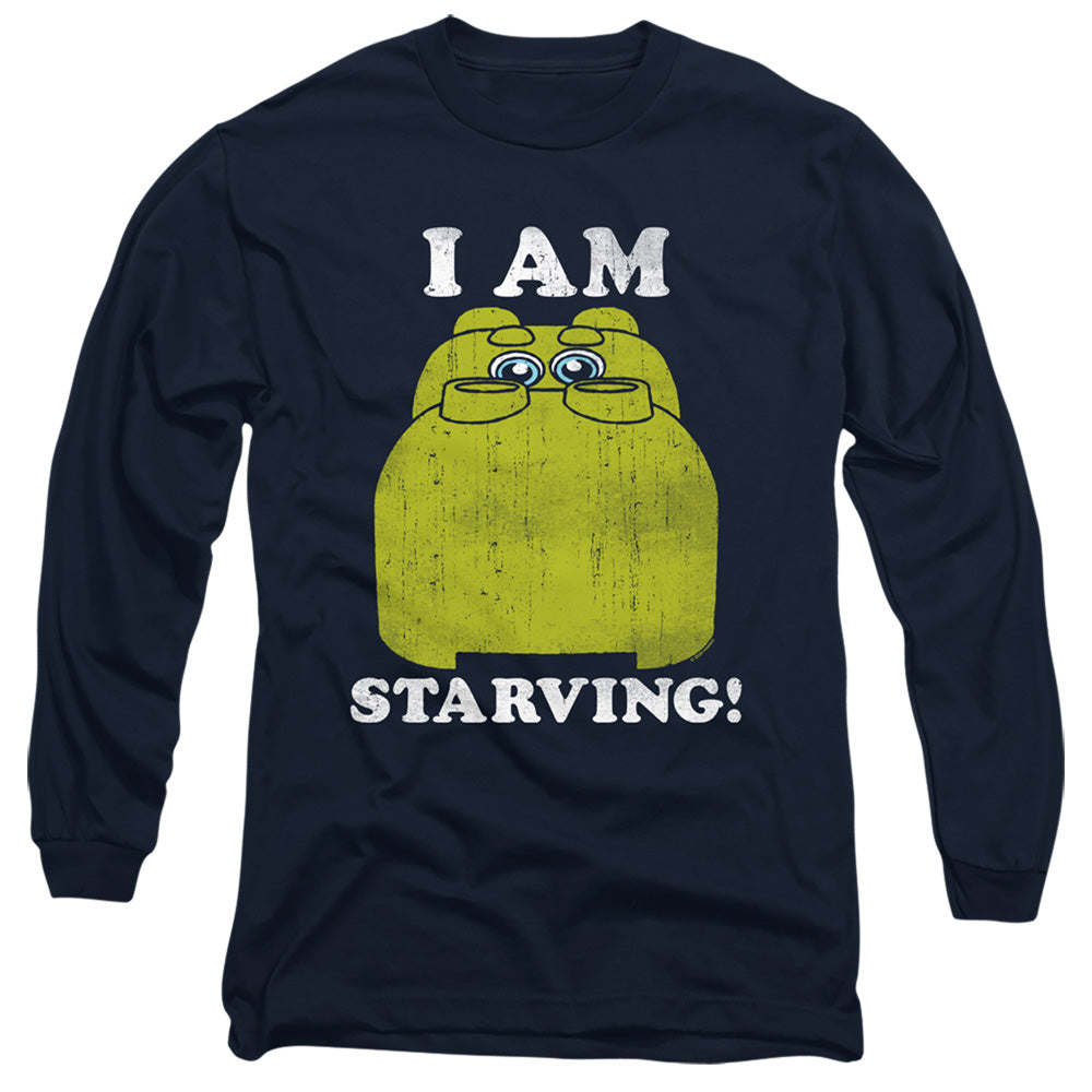 Hungry Hungry Hippos Im Starving Mens Long Sleeve Shirt Navy Officially Licensed