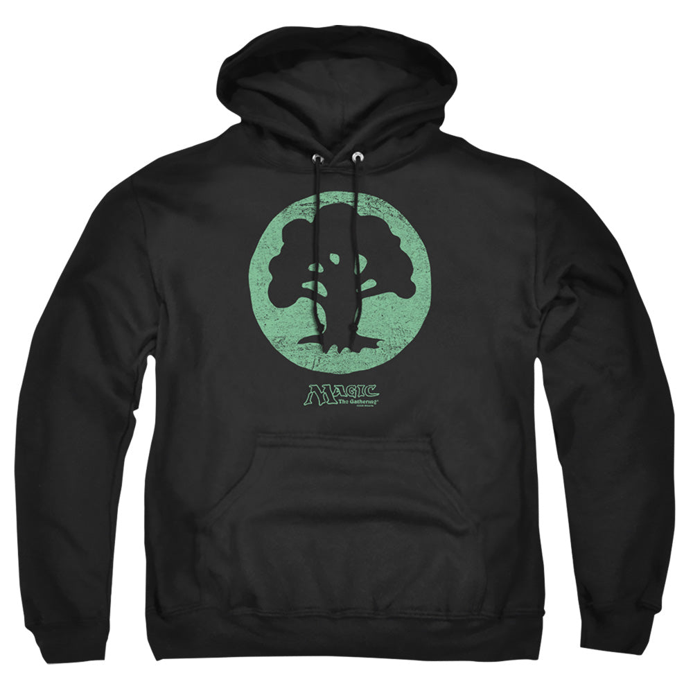 Magic The Gathering Green Symbol Mens Hoodie Black Officially Licensed
