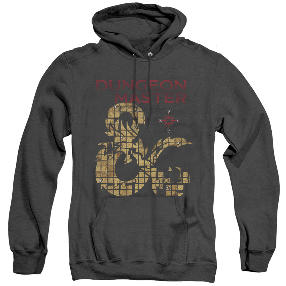 Dungeons And Dragons Dungeon Master Mens Heather Hoodie Black Officially Licensed