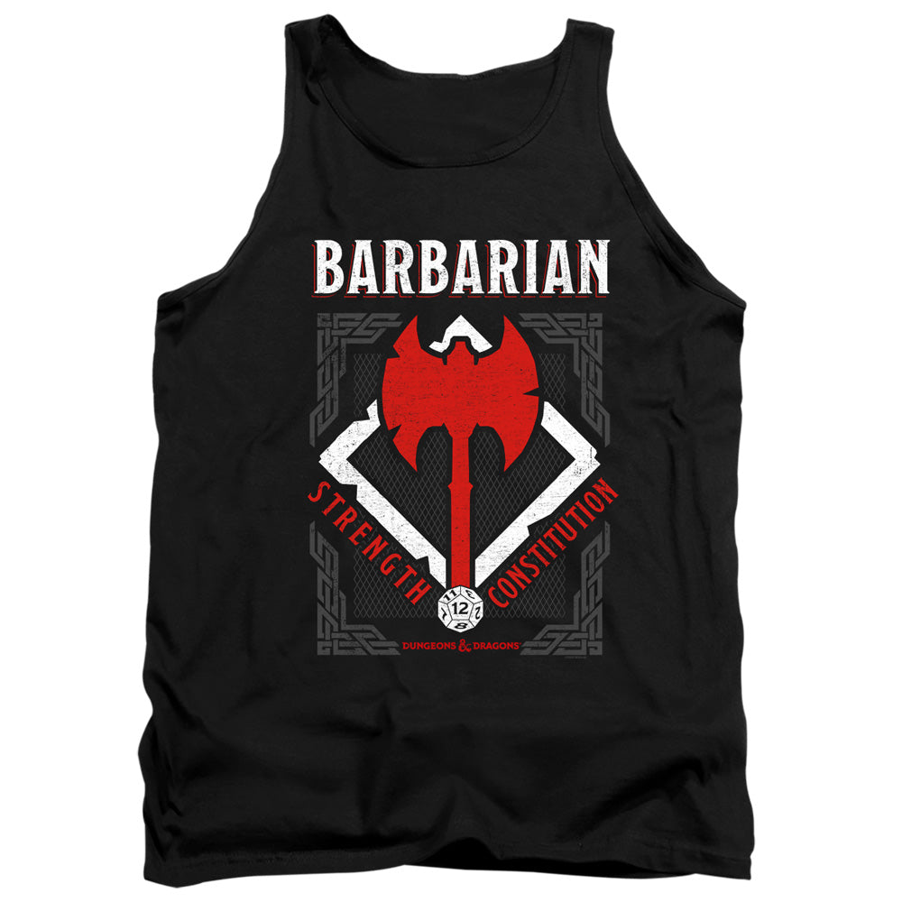 Dungeons And Dragons Barbarian Mens Tank Top Shirt Black Officially Licensed