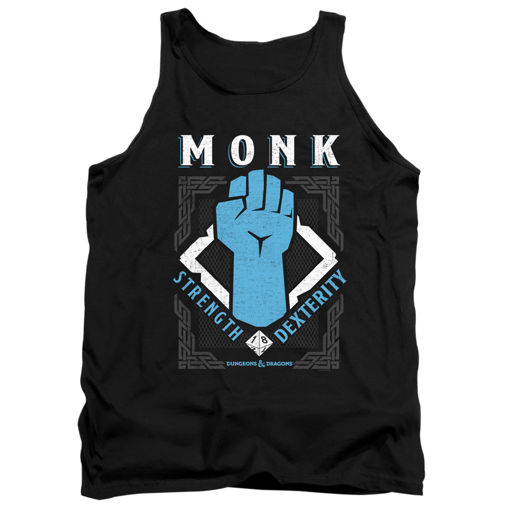Dungeons And Dragons Monk Mens Tank Top Shirt Black Officially Licensed