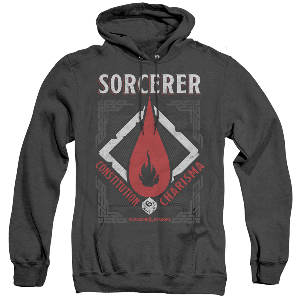 Dungeons And Dragons Sorcerer Mens Heather Hoodie Black Officially Licensed