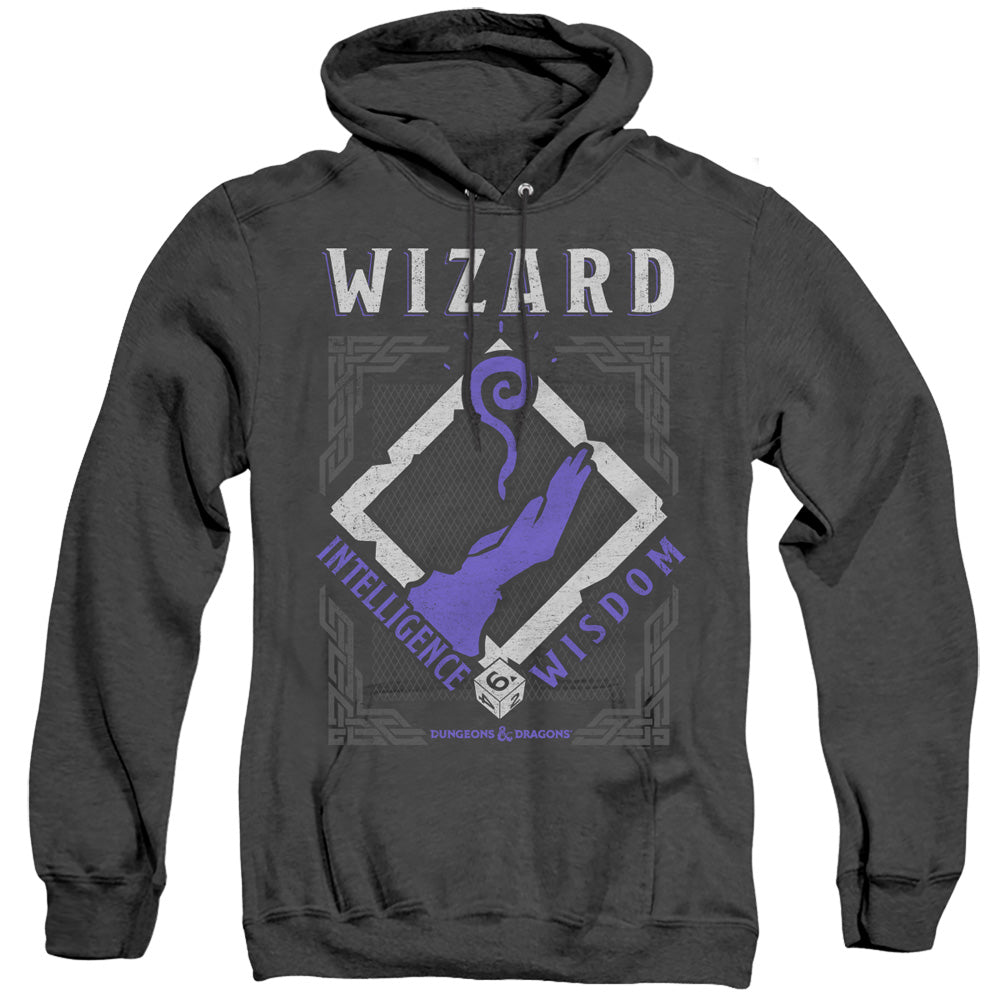 Dungeons And Dragons Wizard Heather Mens Hoodie Black Officially Licensed