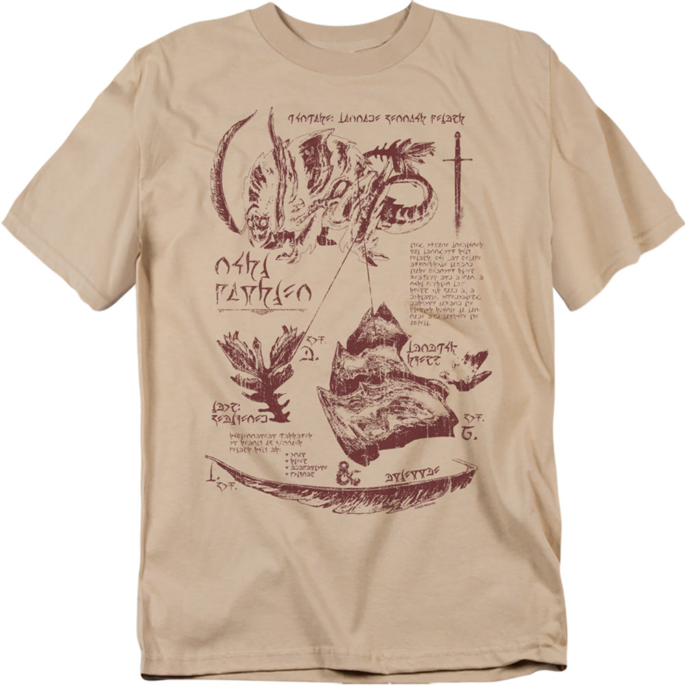 Dungeons And Dragons Rush Monster Anatomy Chart Mens T Shirt Sand Officially Licensed