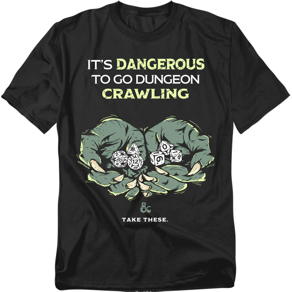 Dungeons And Dragons Dangerous To Go Alone Mens T Shirt Black Officially Licensed